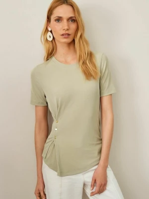T-shirt z nadrukiem Next jasnozielony melanż