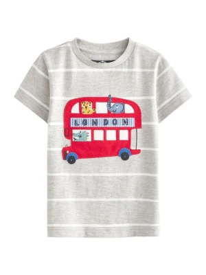 T-shirt z nadrukiem Next szary