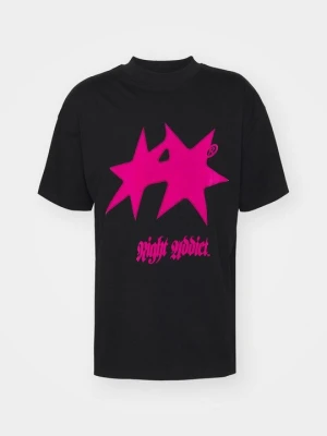 T-shirt z nadrukiem Night Addict czarny