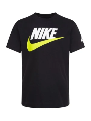 T-shirt z nadrukiem Nike antracytowy melanż