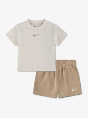 T-shirt z nadrukiem Nike beżowy