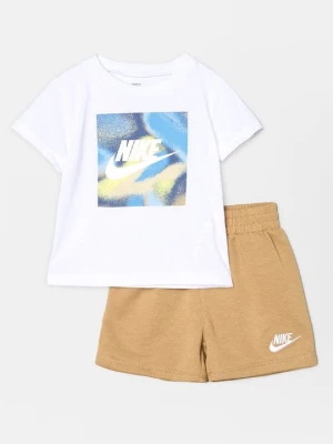 T-shirt z nadrukiem Nike beżowy