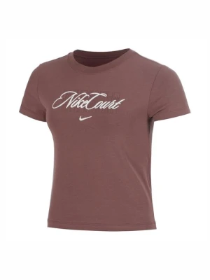 T-shirt z nadrukiem Nike bordowy
