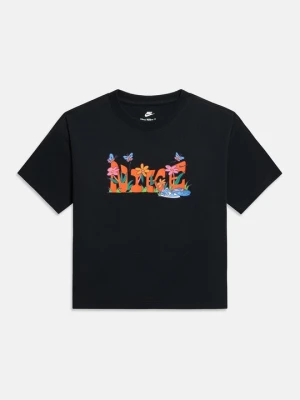 T-shirt z nadrukiem Nike czarny