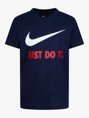T-shirt z nadrukiem Nike granatowy