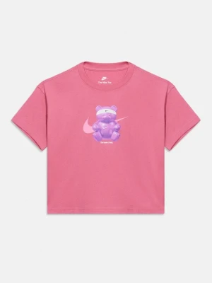 T-shirt z nadrukiem Nike jasnoróżowy