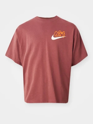 T-shirt z nadrukiem Nike koralowy
