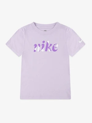 T-shirt z nadrukiem Nike liliowy