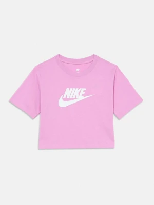 T-shirt z nadrukiem Nike liliowy