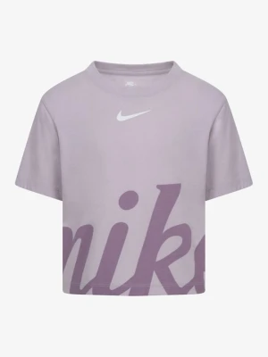 T-shirt z nadrukiem Nike liliowy melanż