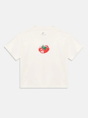 T-shirt z nadrukiem Nike mleczny