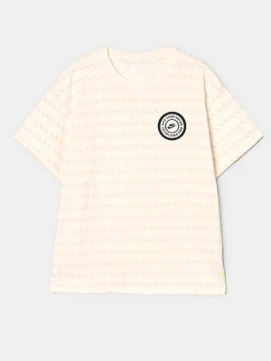 T-shirt z nadrukiem Nike mleczny