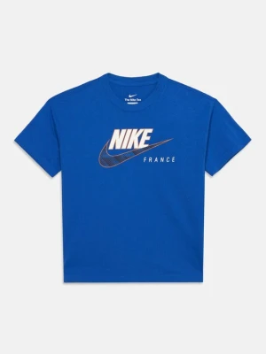 T-shirt z nadrukiem Nike niebieski