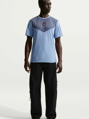 T-shirt z nadrukiem Nike niebieski