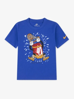 T-shirt z nadrukiem Nike niebieski