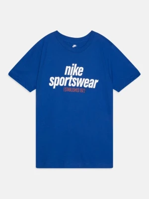 T-shirt z nadrukiem Nike niebieski