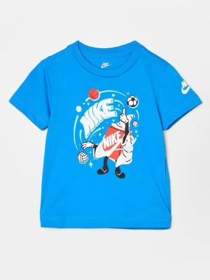 T-shirt z nadrukiem Nike niebieski