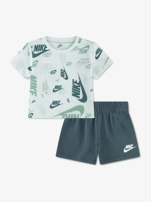 T-shirt z nadrukiem Nike petrol
