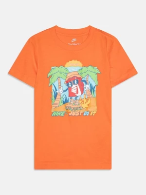T-shirt z nadrukiem Nike pomarańczowy