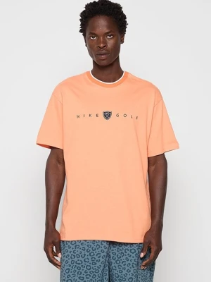 T-shirt z nadrukiem Nike pomarańczowy
