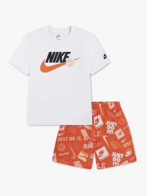 T-shirt z nadrukiem Nike pomarańczowy