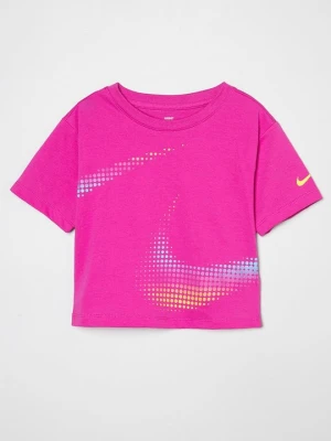T-shirt z nadrukiem Nike różowy