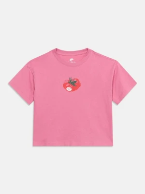 T-shirt z nadrukiem Nike różowy