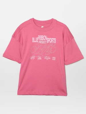 T-shirt z nadrukiem Nike różowy