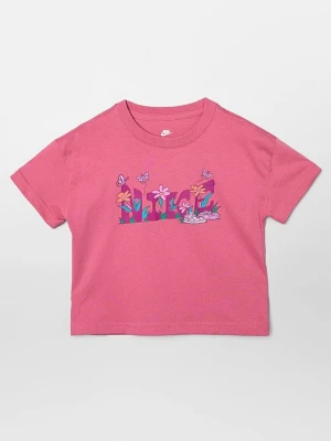 T-shirt z nadrukiem Nike różowy