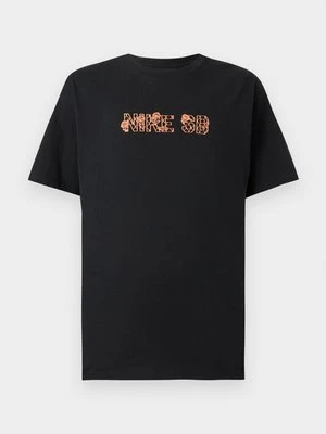 T-shirt z nadrukiem Nike czarny