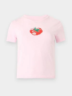 T-shirt z nadrukiem Nike różowy