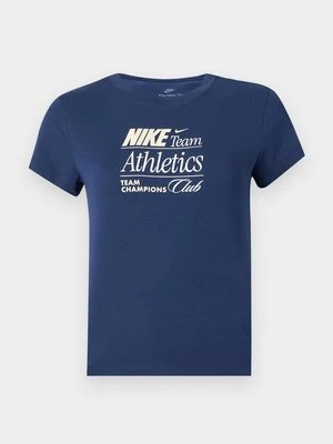 T-shirt z nadrukiem Nike granatowy
