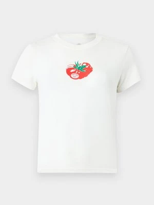 T-shirt z nadrukiem Nike mleczny