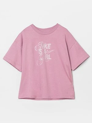 T-shirt z nadrukiem Nike fioletowy