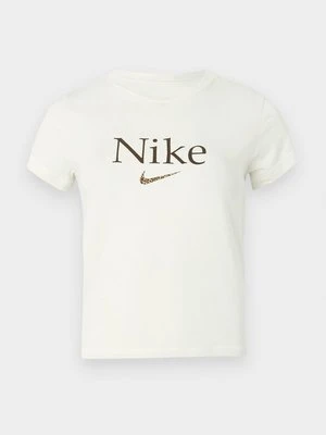 T-shirt z nadrukiem Nike mleczny