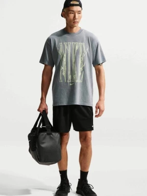 T-shirt z nadrukiem Nike szary