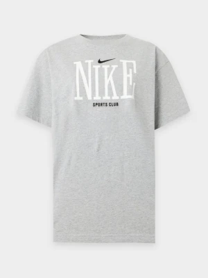 T-shirt z nadrukiem Nike szary