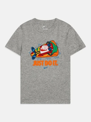 T-shirt z nadrukiem Nike szary melanż