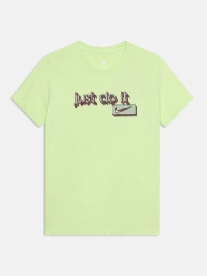 T-shirt z nadrukiem Nike zielony neon
