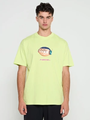 T-shirt z nadrukiem Nike żółty