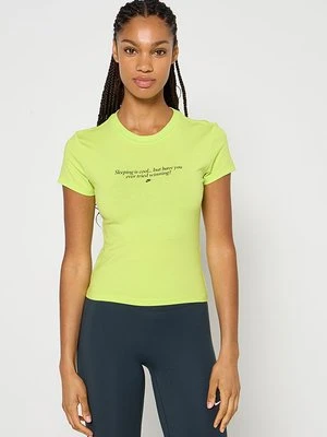 T-shirt z nadrukiem Nike żółty neon