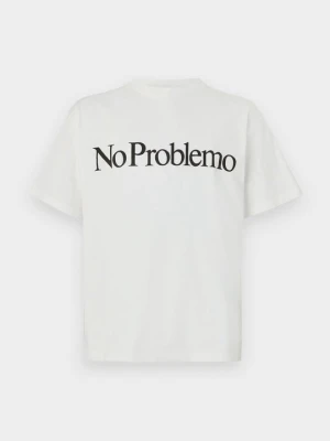 T-shirt z nadrukiem No Problemo biały
