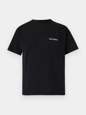 T-shirt z nadrukiem No Problemo czarny