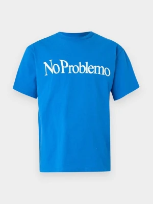 T-shirt z nadrukiem No Problemo niebieski