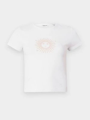 T-shirt z nadrukiem Noisy May biały