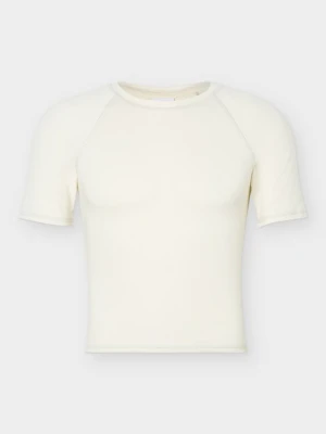 T-shirt z nadrukiem Noisy May beżowy