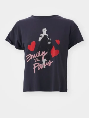 T-shirt z nadrukiem Noisy May ciemnoszary