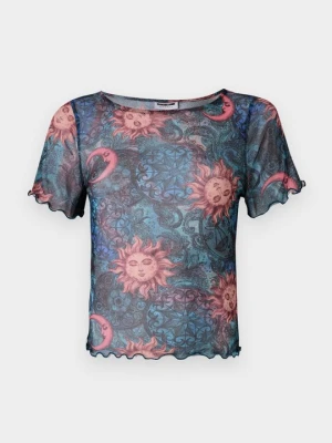 T-shirt z nadrukiem Noisy May niebieski