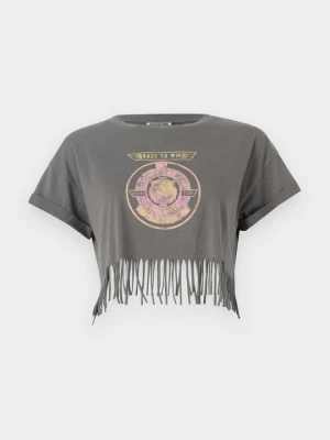 T-shirt z nadrukiem Noisy May szary