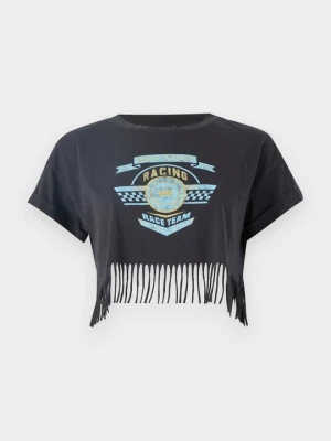 T-shirt z nadrukiem Noisy May szary